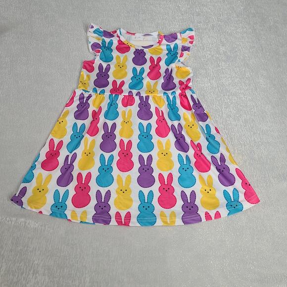 Easter peeps little chick Girls dress Size 7y Kidcore Easter Holiday SPring - Picture 2 of 8